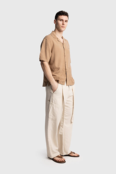 GIESTO Embroidered Linen Shirt