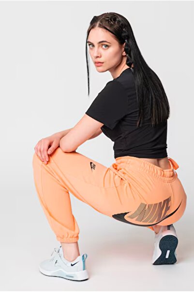 Nike Sportswear Loose Fleece Dance Oversize Turuncu Kadın Eşofman Altı