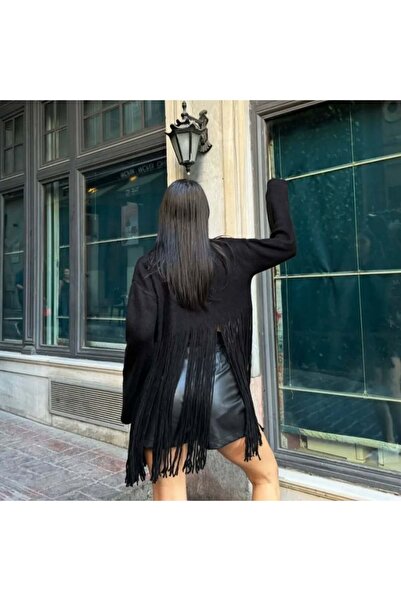 Cistern İstanbul Pulover alb de damă, cu decolteu rotund, cu ciucuri