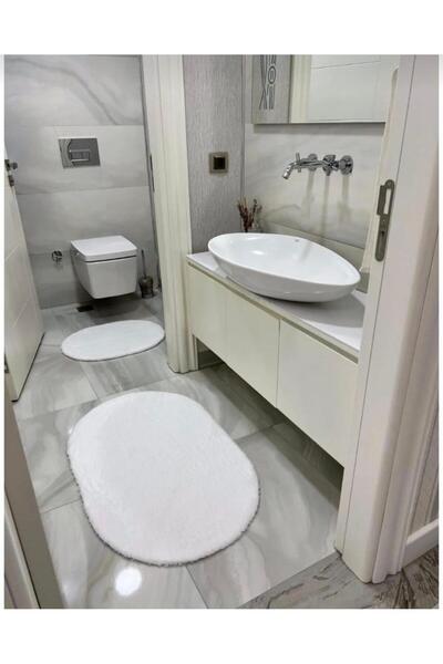 AKSU Post Plush Washable Decorative Bathroom Toilet Set