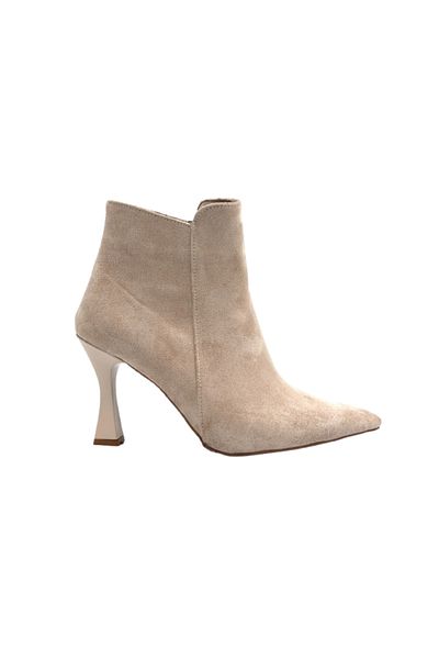BEYAZ (OC SHOES) Pena Γυναικείες κοντές μπότες με λεπτό τακούνι