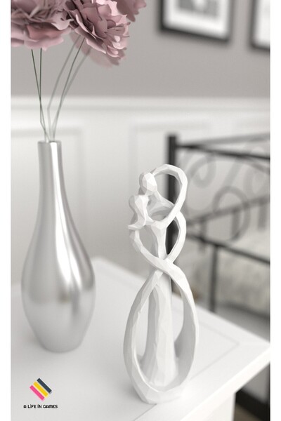 a life in games Sonsuzluk öpücüğü romantik sevgililer biblo 20Cm Şık Masaüstü...