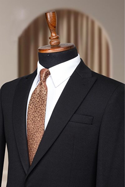 Genel Markalar Siyah İtalyan Stil Slim Fit Klasik Erkek Blazer Ceket
