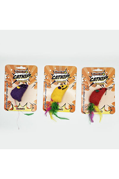 Eurocat لعبة القط فروي الذيل الفأر الملون