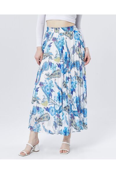 sehatex Vzorovaná šifonová sukně s elastickým pasem a podšívkou Qys