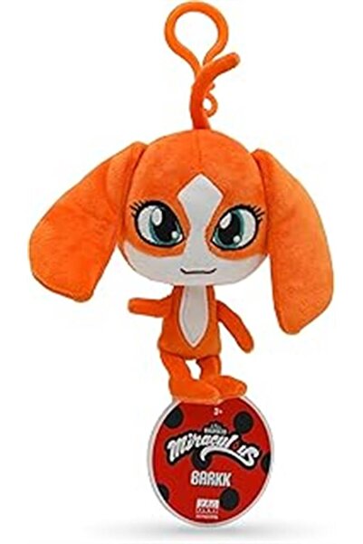 MEGA Miraculous Uğur Böceği - Kwami Lifesize Barkk, 12,7 cm Köpek Peluş Klips...