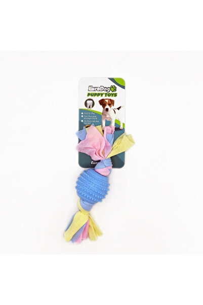 Eurodog ألعاب الجرو كرة مسننة زرقاء للأسنان.