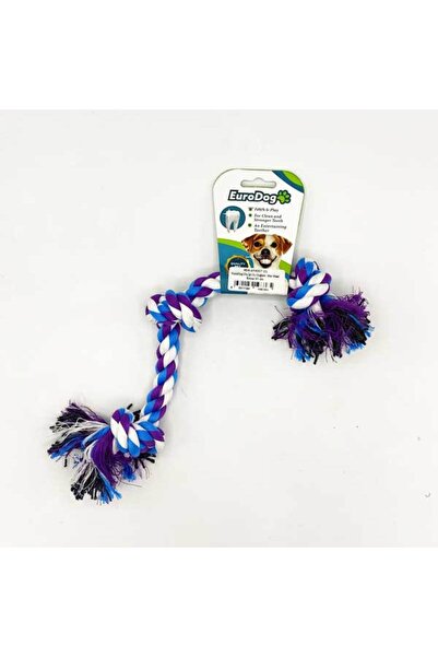 Eurodog خيط تنظيف الأسنان بثلاث عقدات أرجواني أزرق أبيض 40 سم