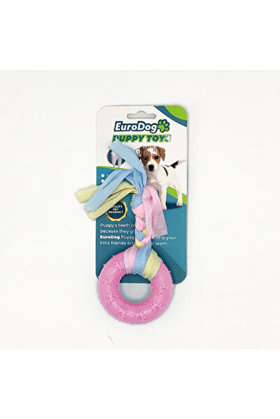 Eurodog ألعاب الجرو الوردية ذات الحلقة الصغيرة للخدش