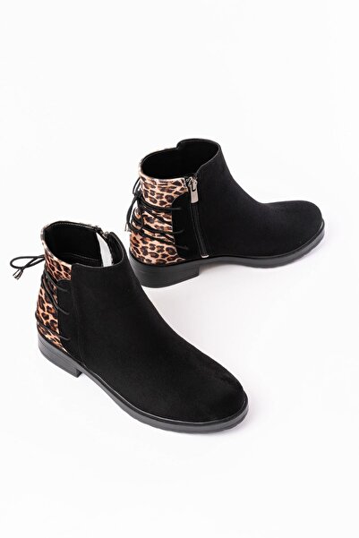 faaf ASKA SHOES 165-209  Arka Bağcık Aksesuarlı Fermuarlı Günlük Kadın Bot