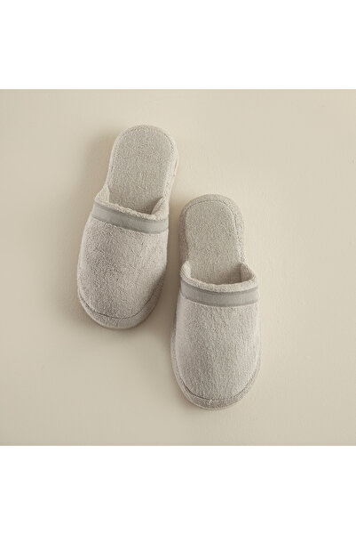 Chakra Derin Unisex Terlik Açık Gri/Koyu Gri/Açık Gri