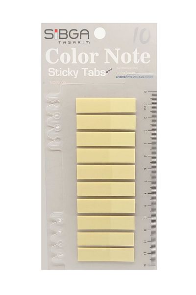 sibga tasarım Transparent and Yellow Color Postit - Bookmark Sticker Note Paper