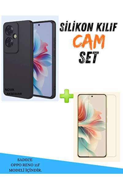 cepmoda OPPO RENO 11F | iNCE ESNEK Silikon kılıf + 9H Ekran Koruyucu Kırılmaz...