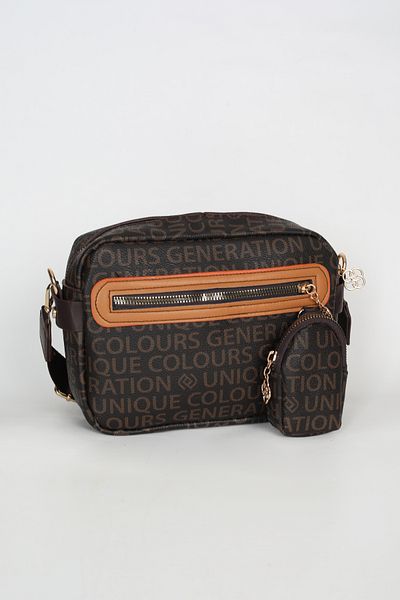 SESUME Women's Brown Stylish Designed Crossbody Bag