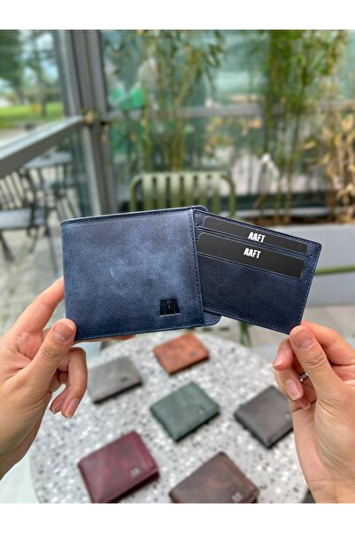 Deriza Синій 5750 Модель Чоловічий гаманець з натуральної шкіри