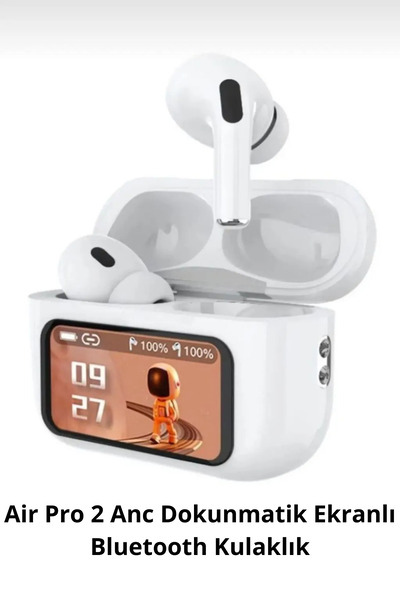 KALİTESENİNLE Air Pro 2 Anc Dokunmatik Ekranlı Bluetooth Kulaklık İos Android...