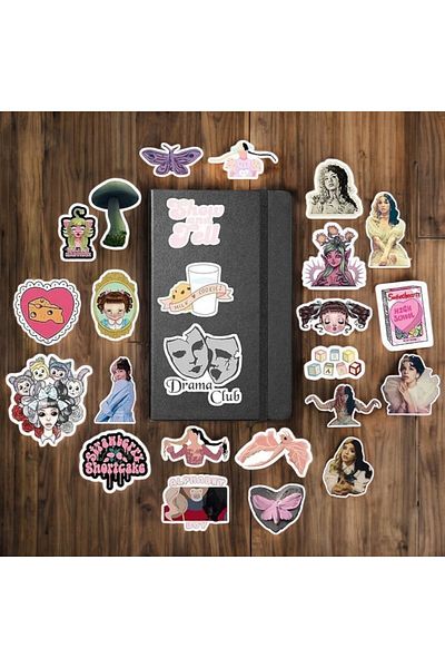 Major Selection Pachet de autocolante Melanie Martinez /autocolant pentru caiet de jurnal cu glonț