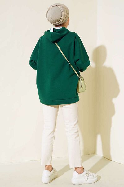 Boi Basic Unisex 5-Pece Hooded 3 Thread Raised Sweatshirt - Baby Blue - Μαύρο - Κόκκινο - Γκρι - Ροζ