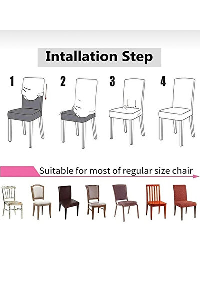 dyg home Sandalye Kılıfı, Sandalye Örtüsü, Lastikli,likralı Chair Cover
