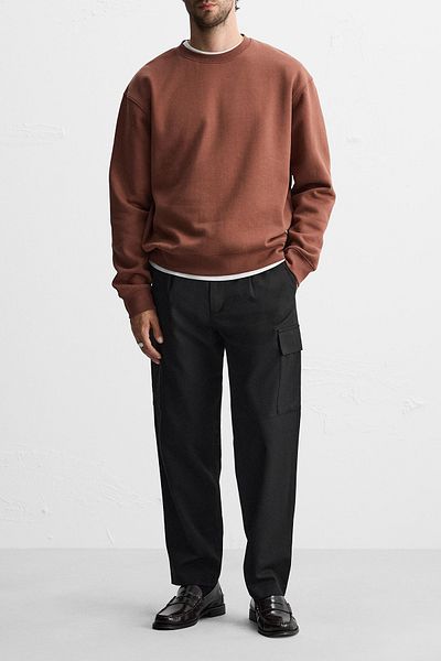 Moderk Men's Oversize Crew Neck Sweatshirt - 3 Thread