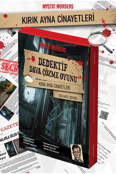 Doğan Oyuncak Dünyası Broken Mirror Murders Detective Game - Case Solving Game - Crime Solving Game - Murder Game Murder C