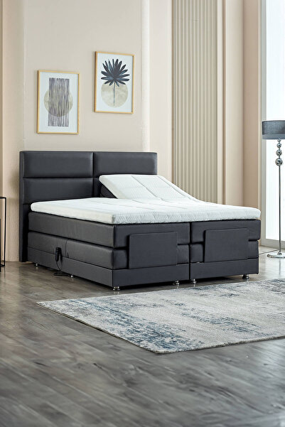 Unimet Nivo Elektrikli Motorlu Hareketli Kumandalı Tek Kişilik Karyola+Başlık...