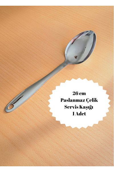 BRE HOME 1Pc 26cm Stainless Steel Pointed Serving Spoon Spoon Large Size