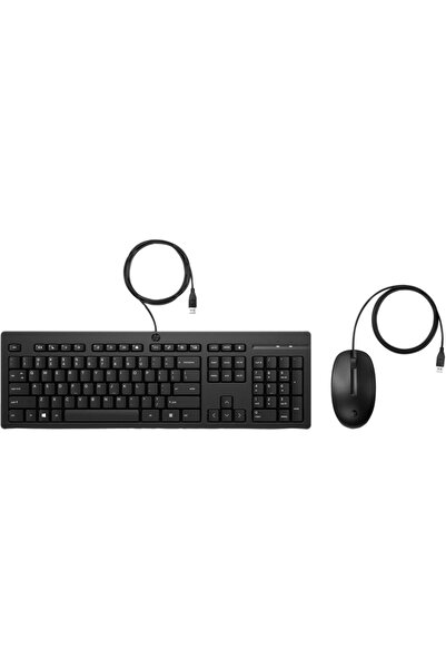 Universal HP 225 Kablolu Fare ve Klavye 286J4AA Siyah