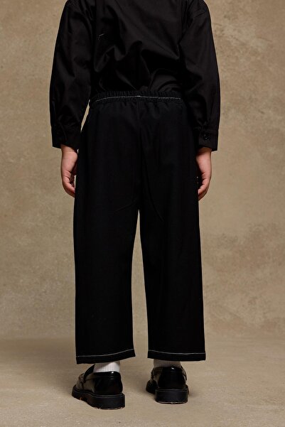 Fahhar Kids Çift İğne Çocuk Pantolon Siyah