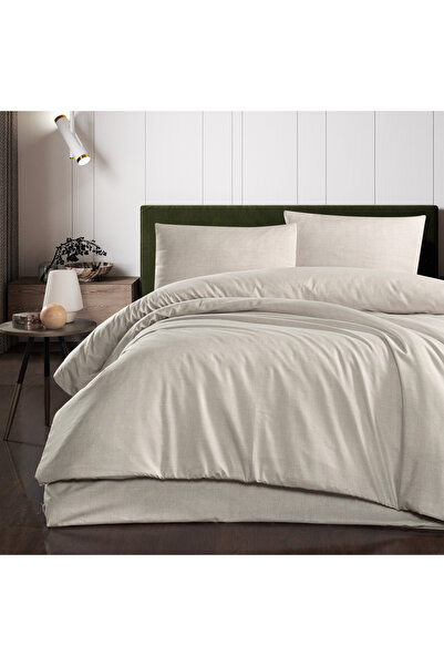 Schafer Home Perry Double Duvet Cover Set 4 Pieces-Beige