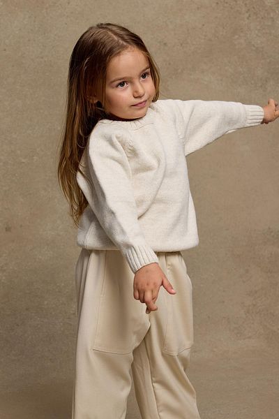Fahhar Kids Stone Colored Knitwear Sweater