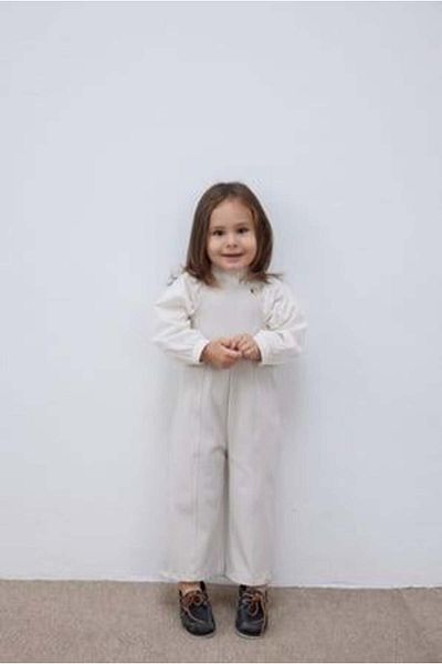 Fahhar Kids Loose Children's Salopet Jumpsuit Stone