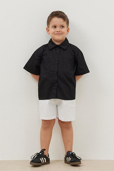 Fahhar Kids Cămașă neagră oversize