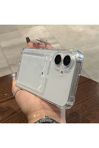 EDELFU حافظة حماية من السيليكون لهاتف آيفون 16 بلس (2024) مع جيب وحامل بطاقات...