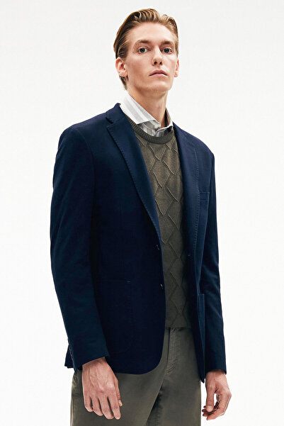 W Collection LACİVERT DÜĞMELİ CEKET