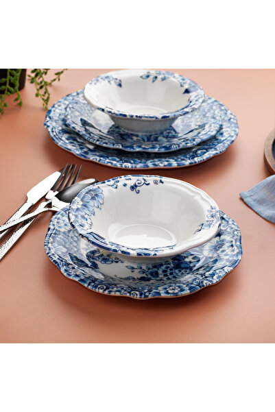 Schafer Carna Yemek Takımı 24 Parça-mavi