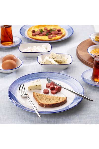 Schafer Vivian Navy Blue 32 Piece Breakfast Set