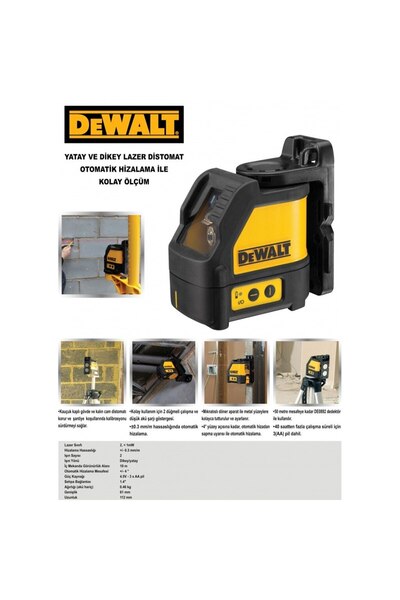 Dewalt DW088K-XJ Artı Lazer Terazi Distomat
