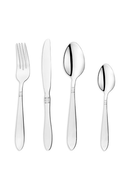 Schafer Sheen 24 Piece Fork Spoon Knife Set-silver24