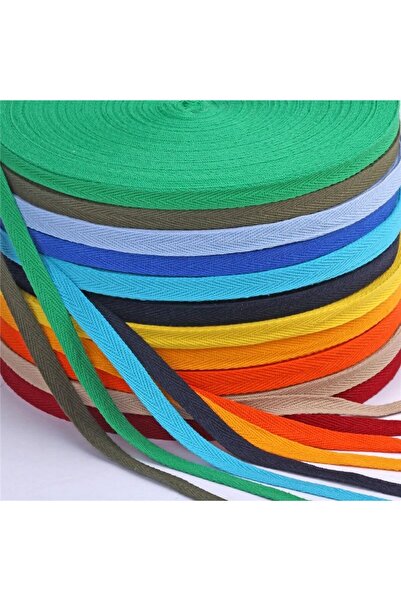 e tuhafiye 20 метра лента с различни цветове, 1 см, тясна, тъкана, с рибена кост
