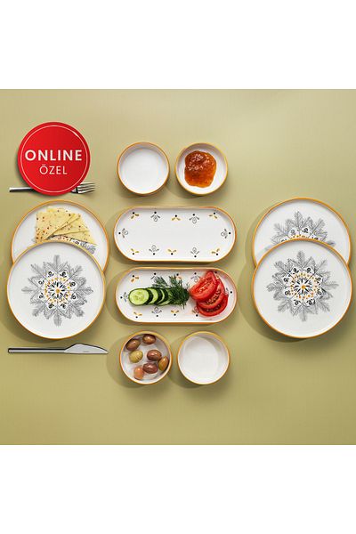 Schafer Set de mic dejun Sunny pentru 4 persoane - 10 bucăți, culoare cafea
