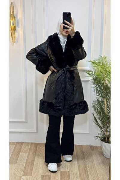 Tebrikler tekstil yeni sezonlu kadın kışlık şık ve rahat deri ceket günlük kullanmaya uygundur model Z0019