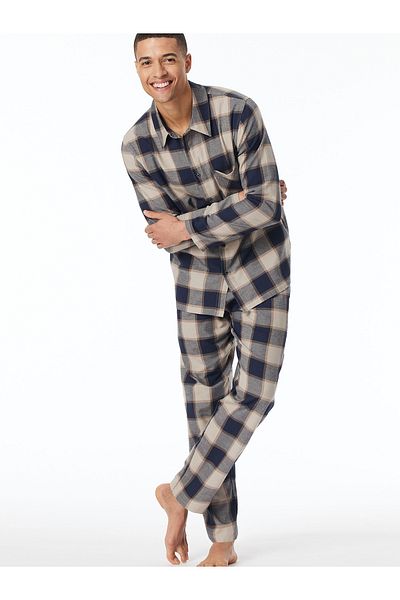 Schiesser Pyjama Selected Premium Warming Schlafanzug Schlafmode Bequem