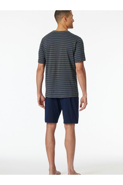 Schiesser Pyjama Schlafanzug Kurz - Casual Essentials Schlafanzug Schlafmode Bequem