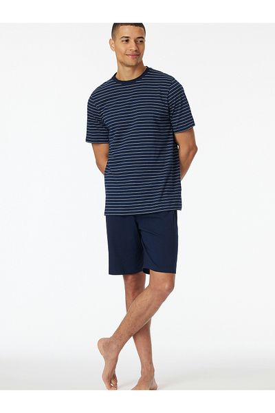 Schiesser Pyjama Schlafanzug Kurz - Casual Essentials Schlafanzug Schlafmode Bequem