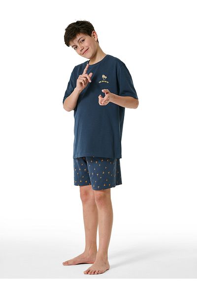 Schiesser Pyjama Organic Cotton Schlafanzug Schlafmode Bequem