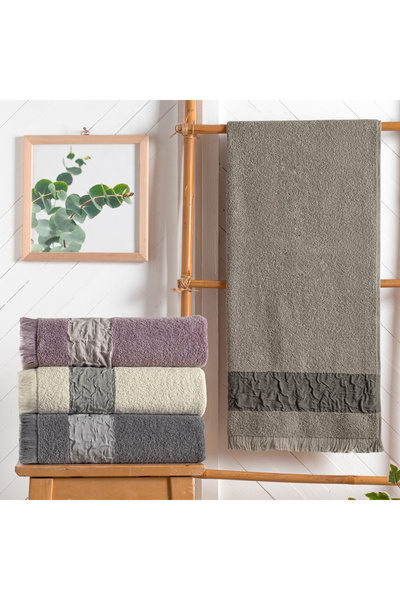 Schafer Home Crepe 50x90 Armürlü Havlu-Gri