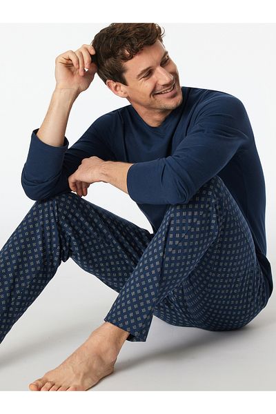 Schiesser Pyjama Casual Essentials Schlafanzug Schlafmode Bequem