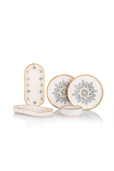 Schafer Set de mic dejun Sunny pentru 4 persoane - 10 bucăți, culoare cafea