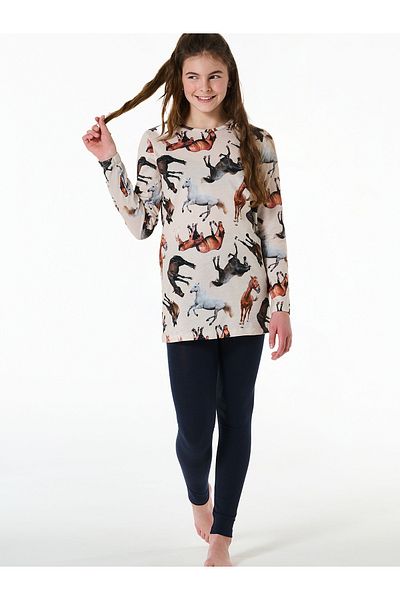 Schiesser Pyjama Horse World Schlafanzug Schlafmode Bequem